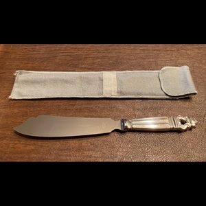 Georg Jensen Antique Vintage Cake Knife, crafted in Denmark, Acorn design